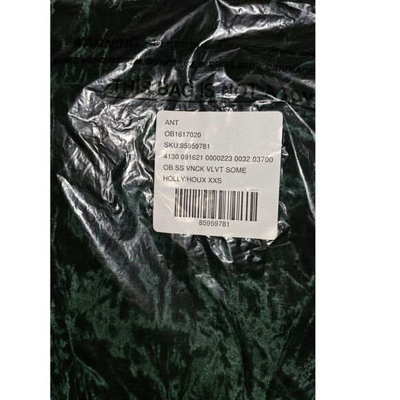 New Anthropologie The Somerset Mini Dress: Velvet Edition $168 XXS - 00 Holly - Picture 9 of 9